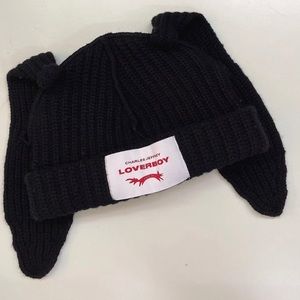 Charles Jeffrey loverboy Chunky Rabbit Beanie hat Black